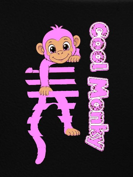 Pink Monkey Climbs Glitter