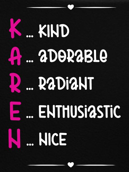 Karen-Name Geschenk