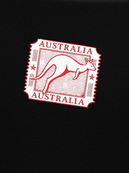 Australian Kangaroo Stamp Art