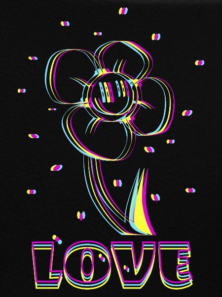 Neon Flower Love