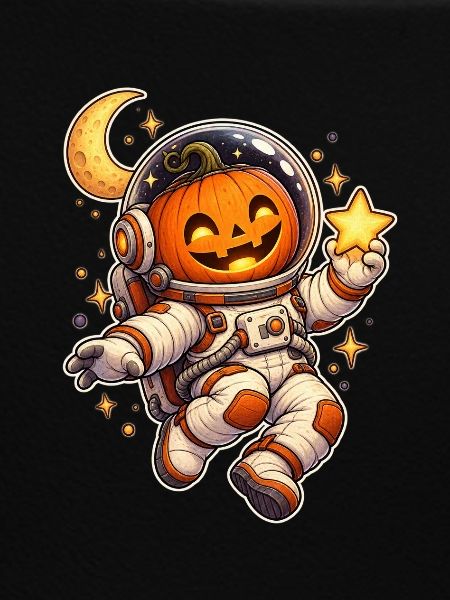 Kürbis-Astronaut
