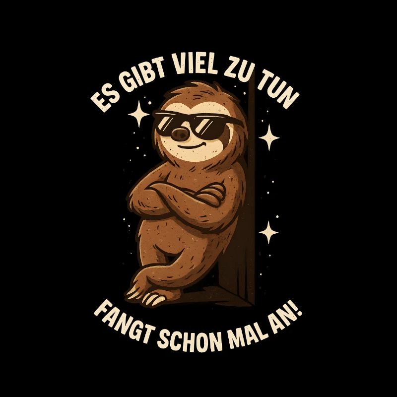 Faultier lustiger Spruch lazy sloth