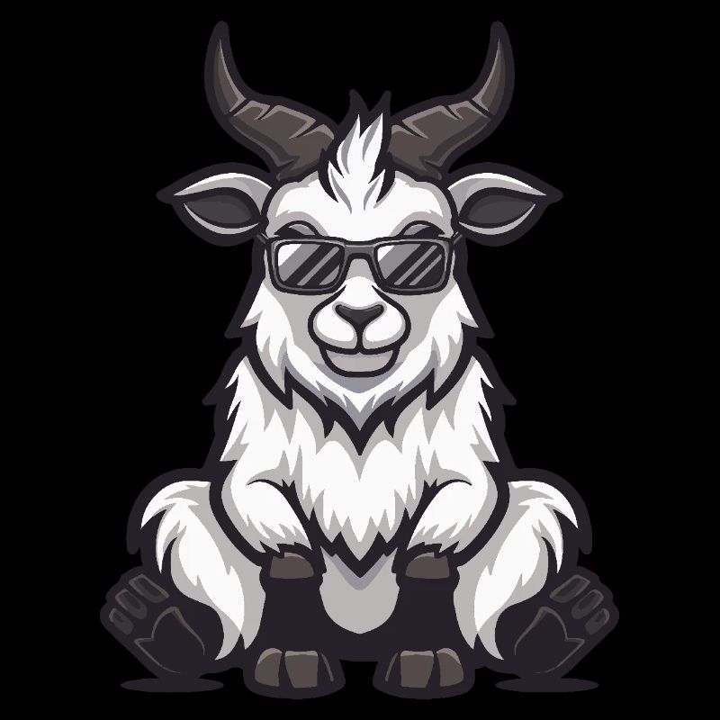 Bergziege Cool Comic