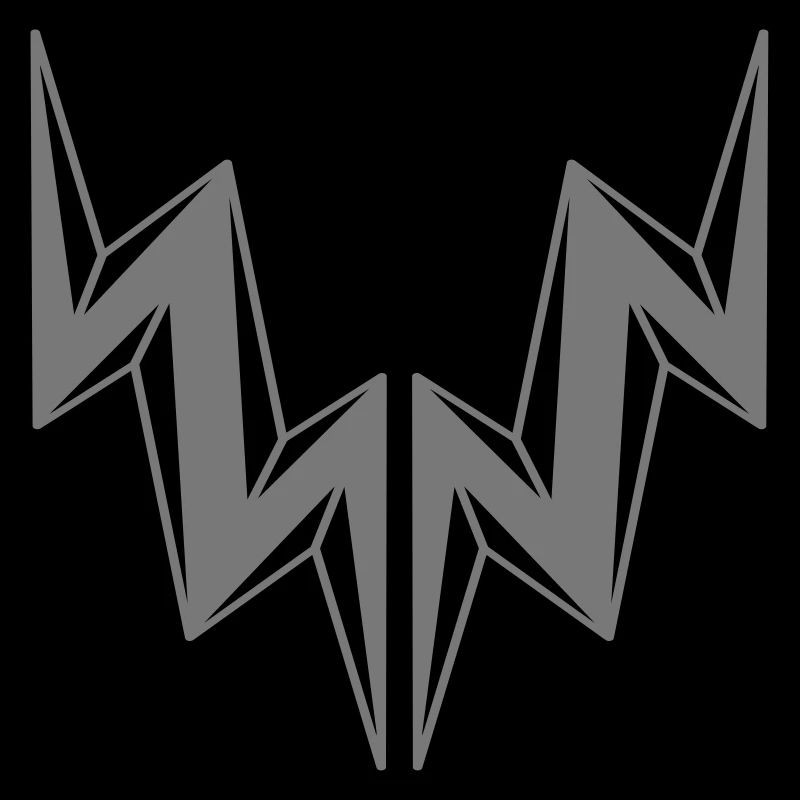 2 éclair électrique signe de danger symbole de l'éclair ka