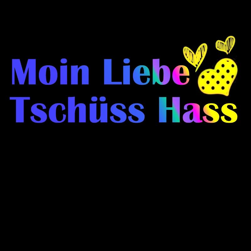 Moin love, bye hate heart romantic gift