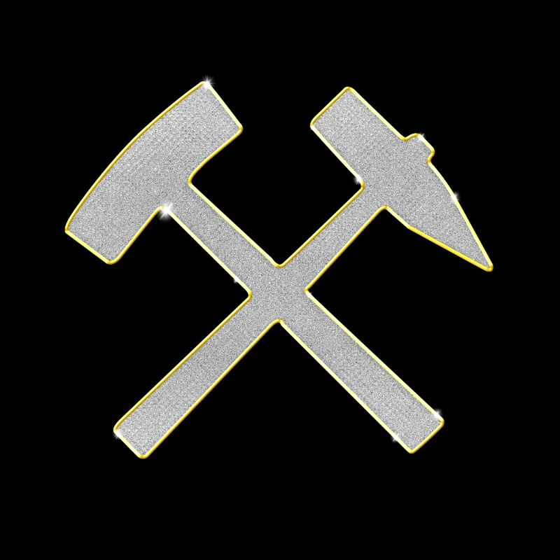 Glück Auf! Logo Schlägel und Eisen Schmuck Bling