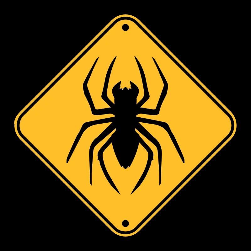 shield warning caution hazard caution zone spider