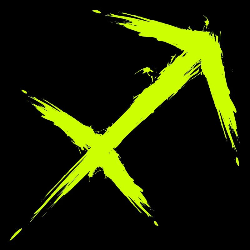Schütze Sternzeichen Sagittarius Symbol Gelb Neu