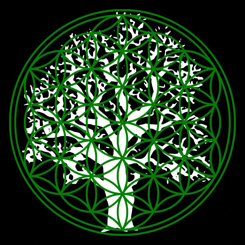 Fleur de vie avec arbre