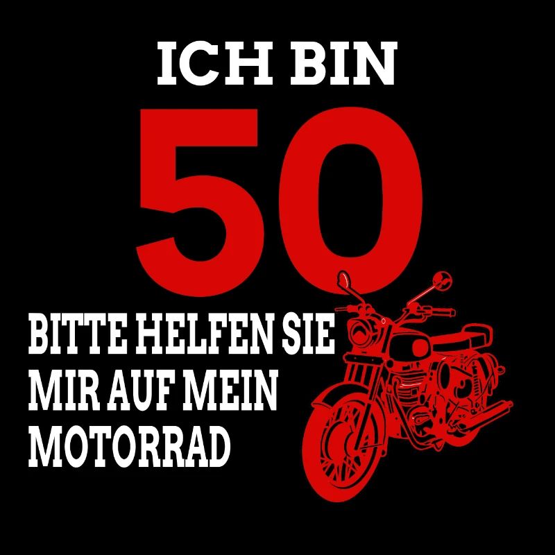 50 Geburtstag Motorradfahrer