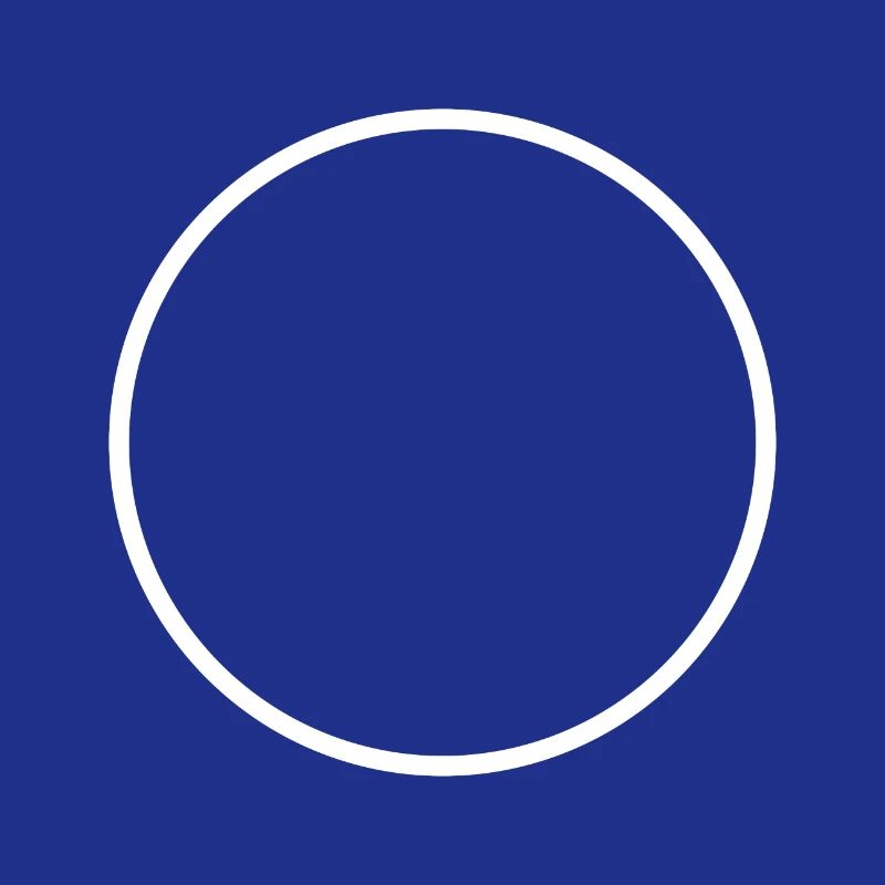 Circle ring shape icon white