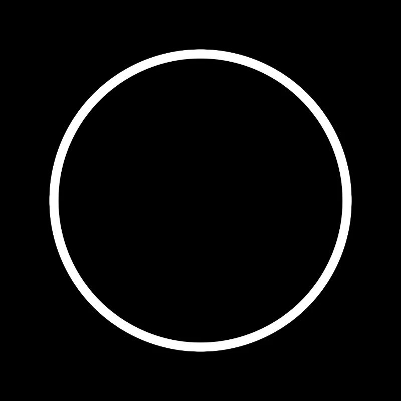 Kreis Ring Form Symbol Weiß