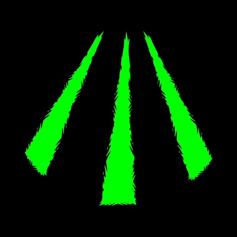 Symbole celtique Awen vert