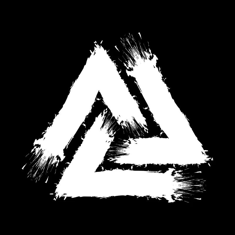 Valknut Symbol Weiß Bürste Neu