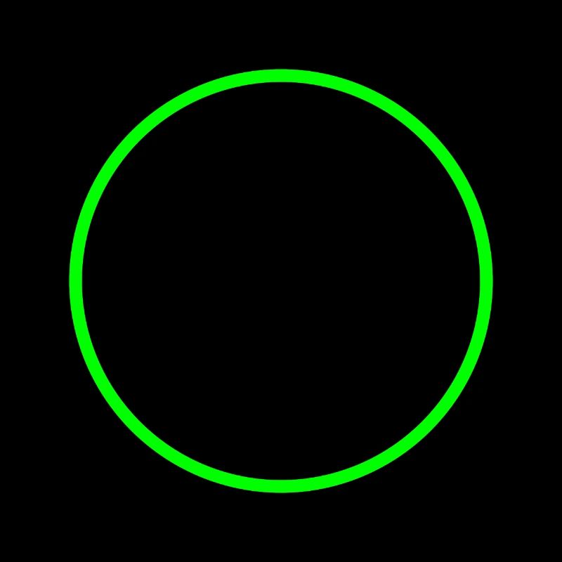 Circle ring shape icon green