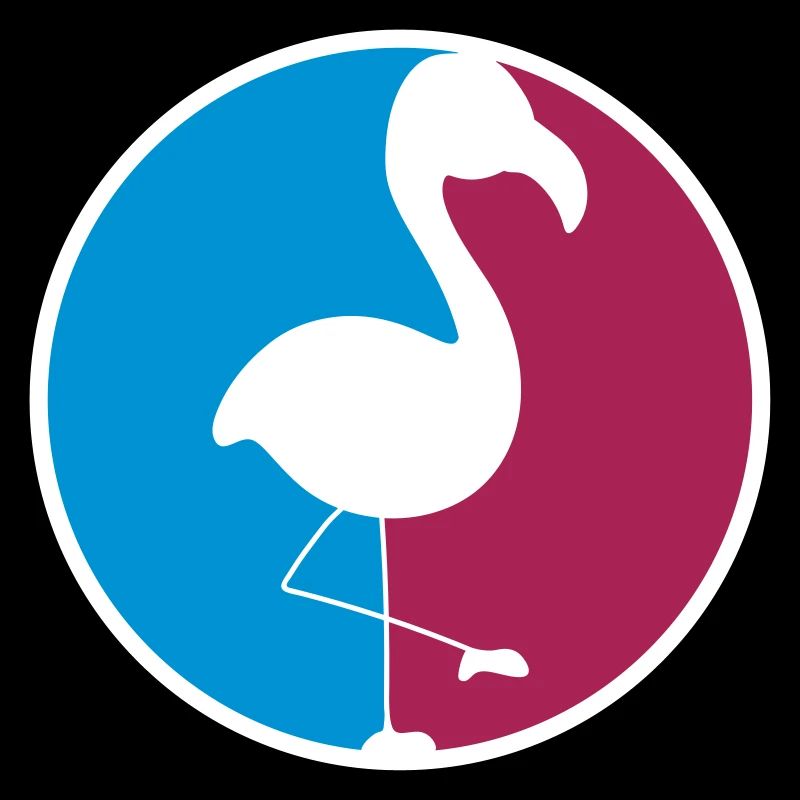 Flamingo logo circle