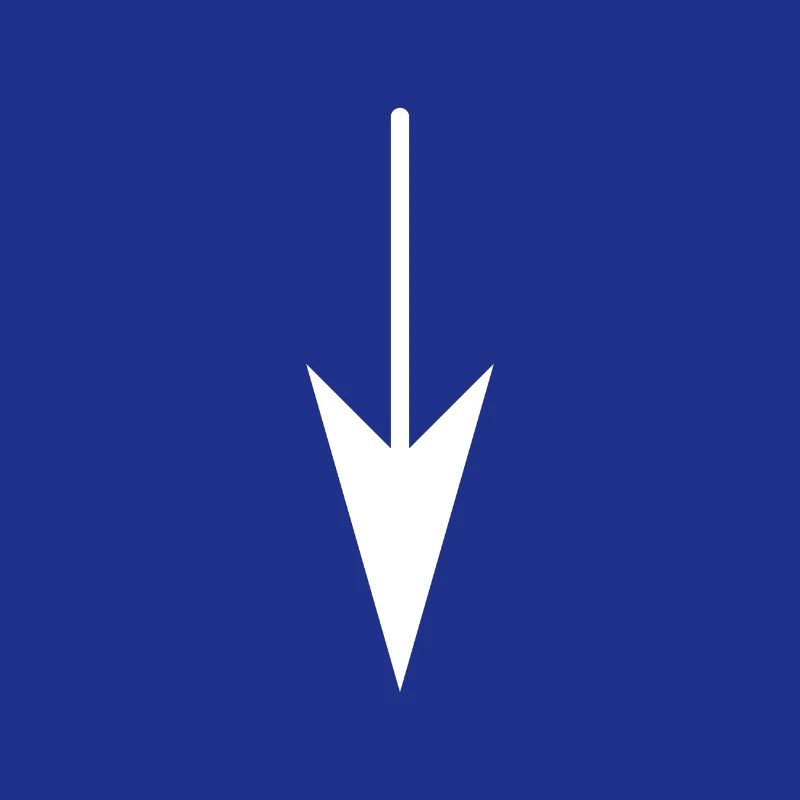 Flèche vers le bas blanc