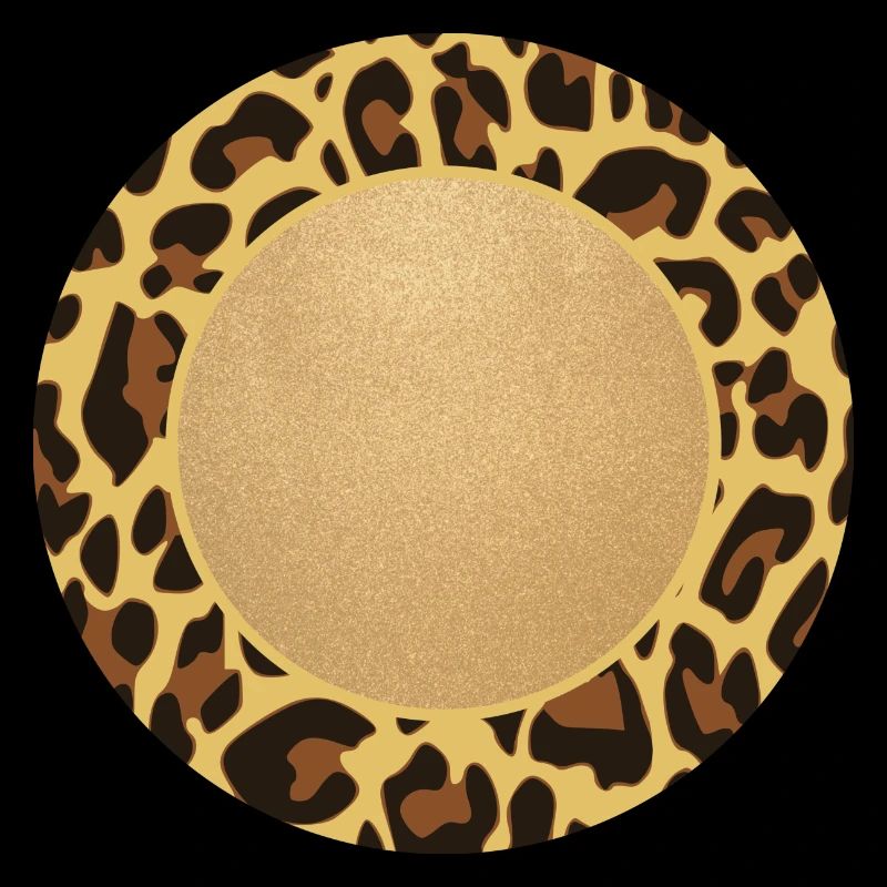 Leopard Muster Leopardenmuster Kreis Rahmen Name