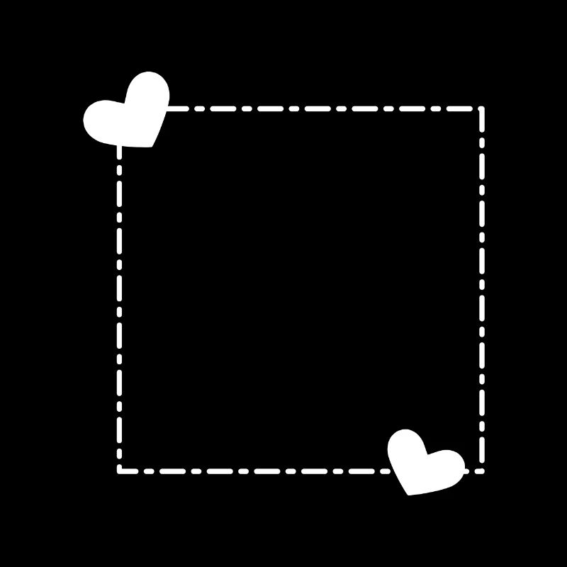 Heart frame ornament line