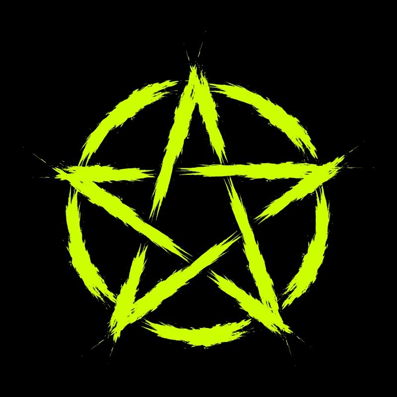 Pentagram Symbol Evil Yellow