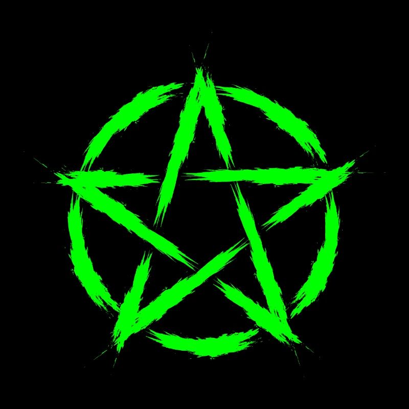 Pentagram Symbol Green
