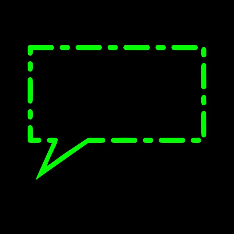 Speech bubble in green
