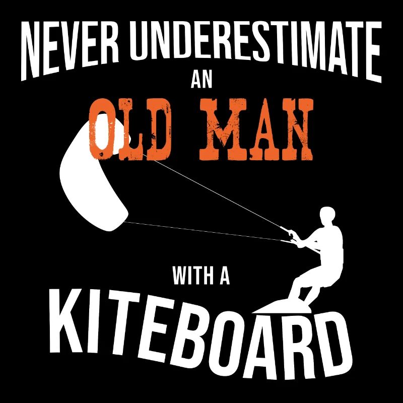 Old man kiteboard - kitesurfing - gift