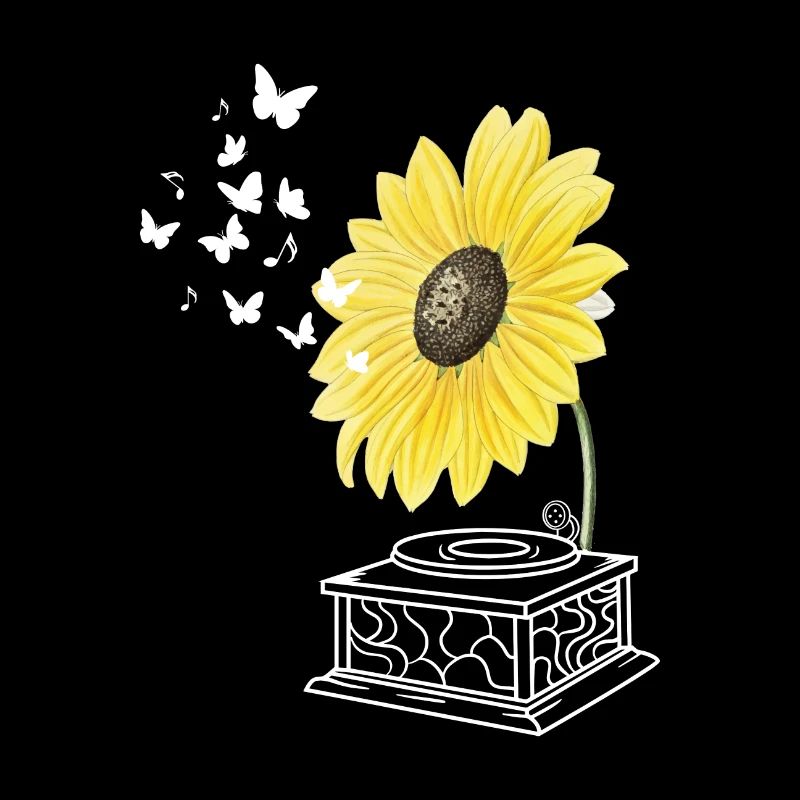 Tournesols platine disque vinyle fleurs
