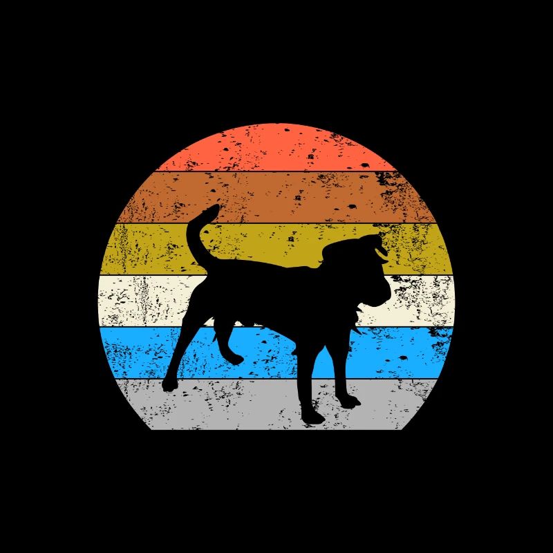 Parson Russell Terrier silhouette vintage rétro