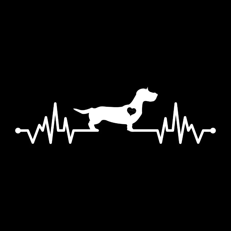 Cadeau de battement de coeur de chiens de teckel à poil dur de teckel