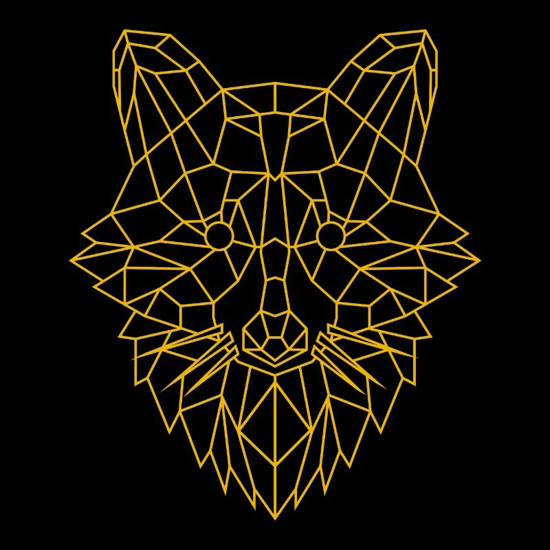 Waschbär geometrisch mit Polygon Art Kunst