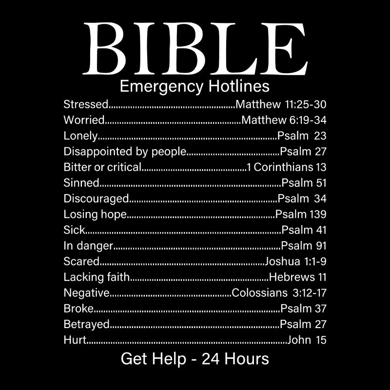 Bible Emergency Hotlines