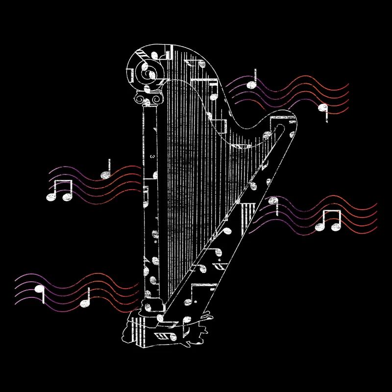 Instrument de cordes harpe Comédie musicale