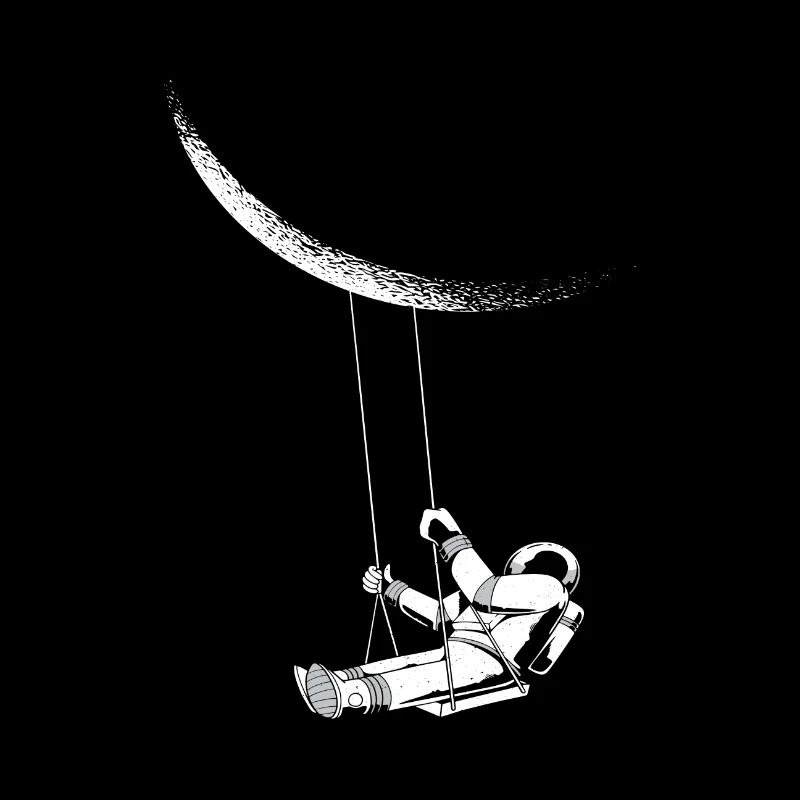 Astronaut swing moon, space travel space outer space