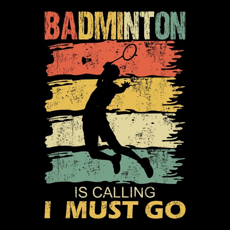 Badminton shuttlecock calls saying retro funny