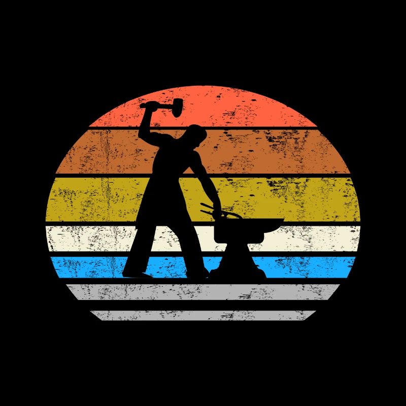 Farrier anvil retro silhouette