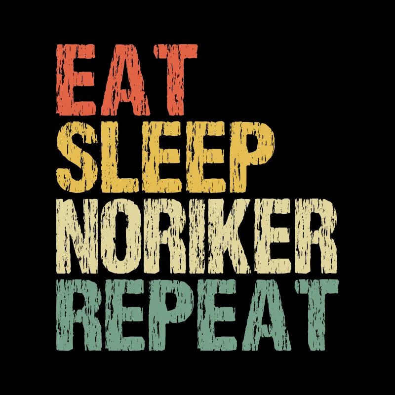 Noriker Eat Sleep Saying Retro Grunge Funny