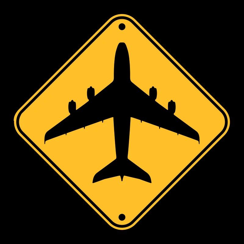 Schild Flugzeug Zone
