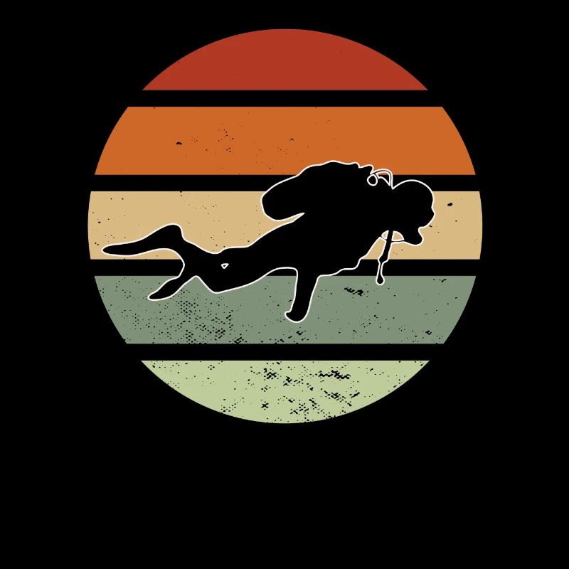 Cadeau de certificat de plongée Retro Diver Scuba Diver