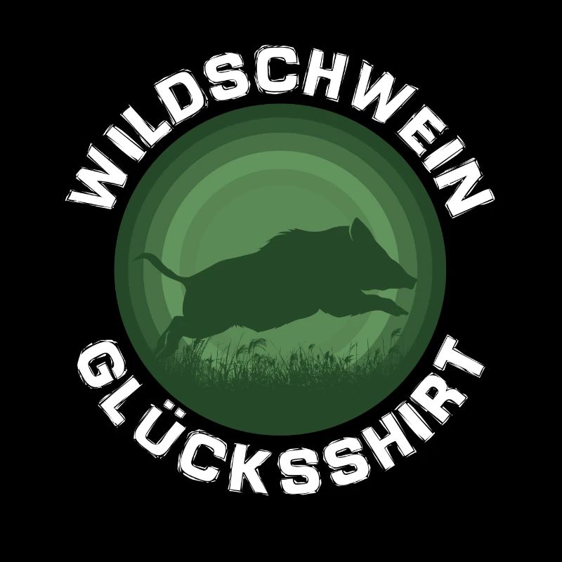 Jäger Geschenkidee Wildschwein Jagd Glücksshirt