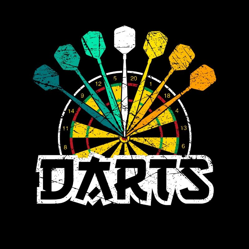 Retro dart dart player design dart gift