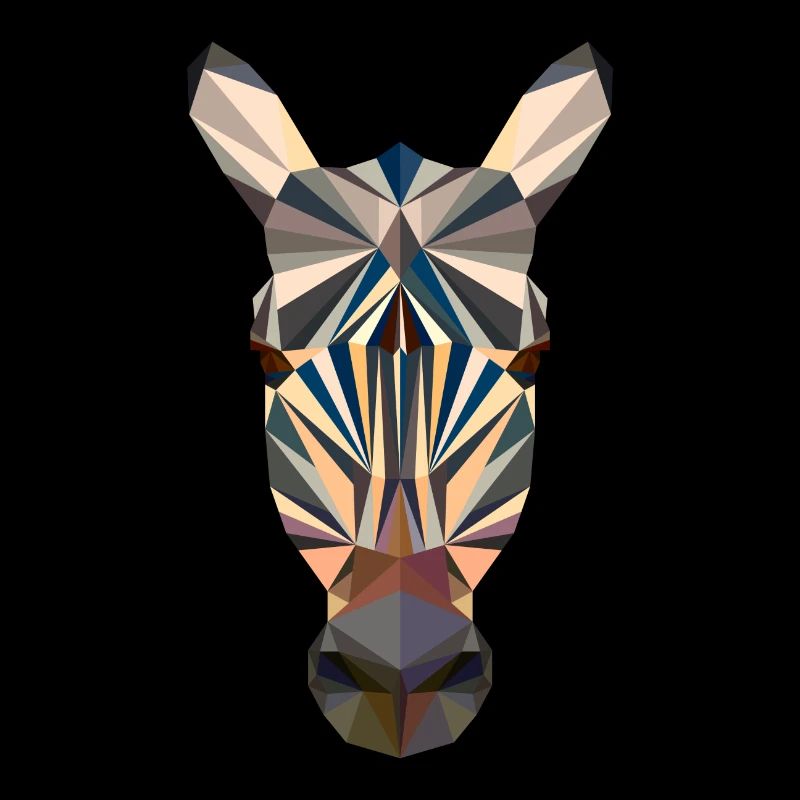 Polygone zèbre âne cheval art dessin