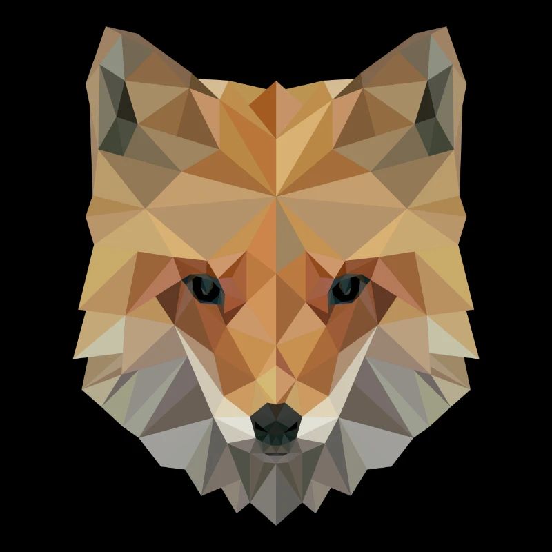 Fox polygon fox head artist art gift