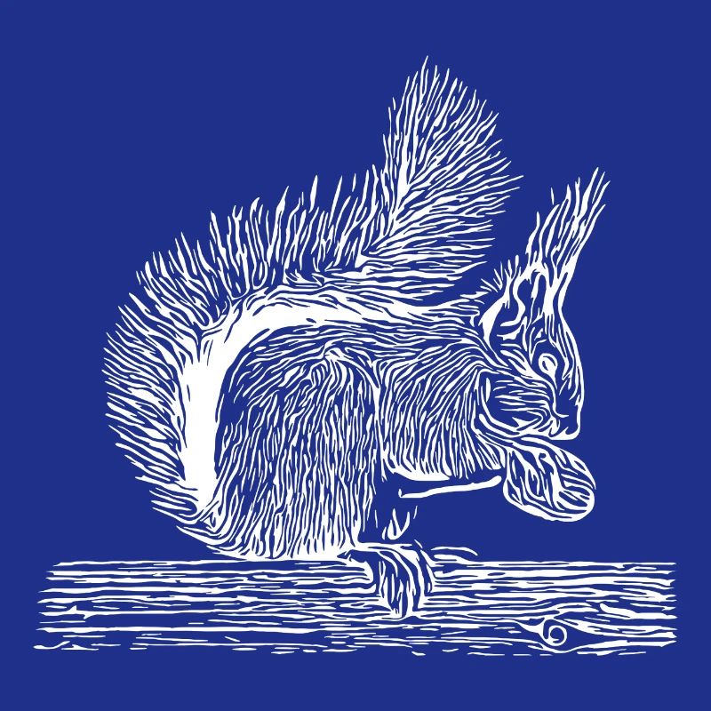 Süßes Eichhörnchen mit Nuss