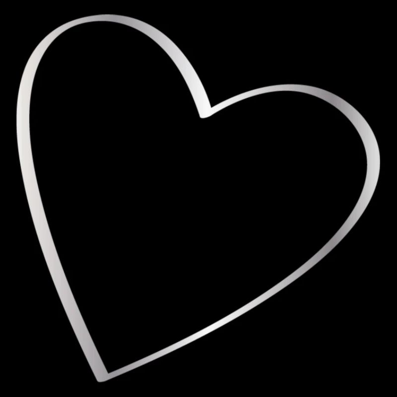Heart contour silver