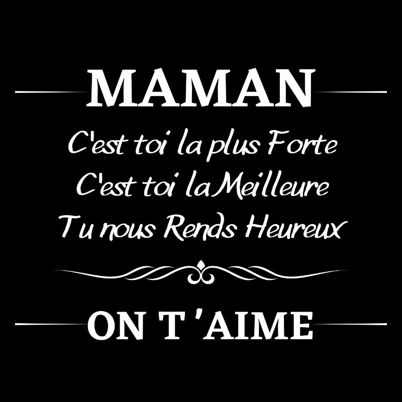 T-shirt maman, message