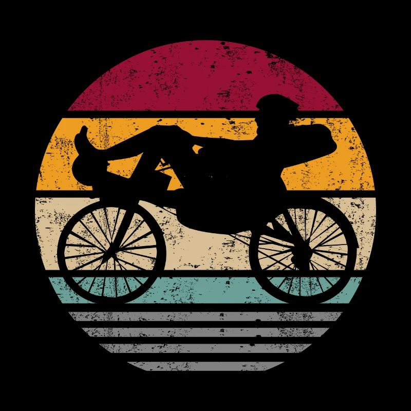Vélo allongé vélo retro silhouette