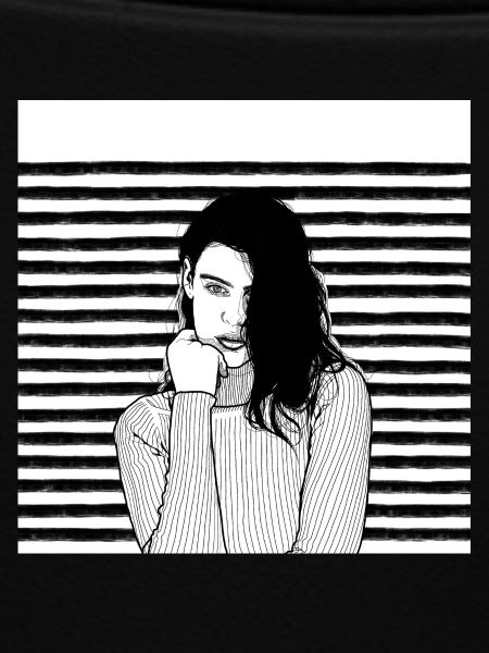 Stripes Black White