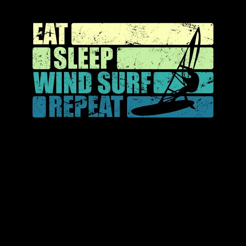 Vintage Windsurfer Geschenk Eat Sleep Windsurf