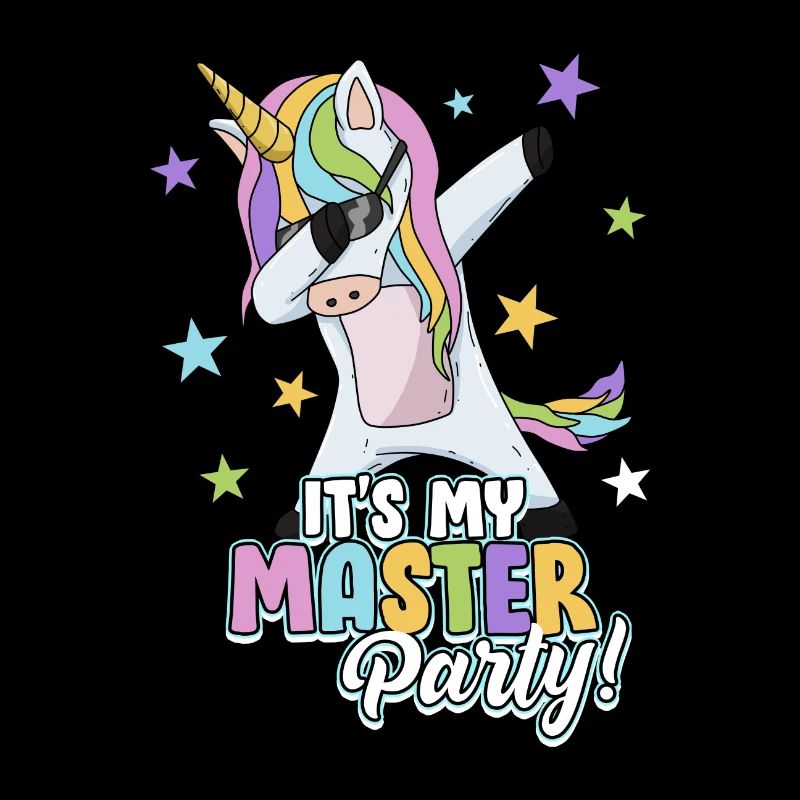 Master Abschluss Geschenk Einhorn Party Feier